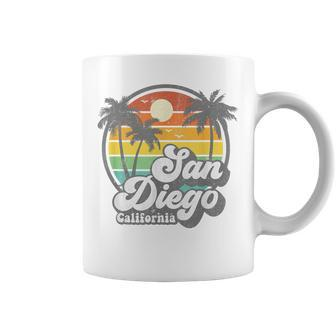 Vintage San Diego Beach California Surfing Retro Surf Gift Coffee Mug | Mazezy