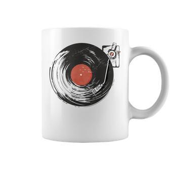 Vintage Vinyl Record Player Summer Vibes Retro Style Coffee Mug - Seseable