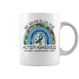 We Wear Blue For Autism Awareness Neurodiversity Adhd Special Ed Teacher Social Worker Coffee Mug | Mazezy