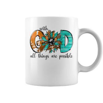 Western With-God All Things Are Possible Christian Outfit Coffee Mug - Seseable