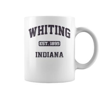 Whiting Indiana In Vintage State Athletic Style Coffee Mug - Seseable