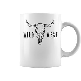 Wild Westboho Cow Skull Rodeo Western Country Southern Coffee Mug | Mazezy