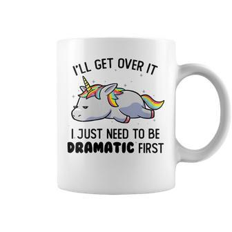 Womens I Just Need To Be Dramatic Lazy Unicorn Gift Unicorn Funny Coffee Mug | Mazezy