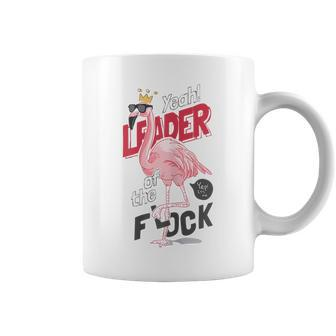 Womens Leader Of The Flock Flamingo Mothers Day Coffee Mug | Mazezy