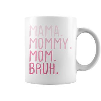 Womens Mama Mommy Mom Bruh Mommy And Me Mom Funny Retro For Women Coffee Mug | Mazezy