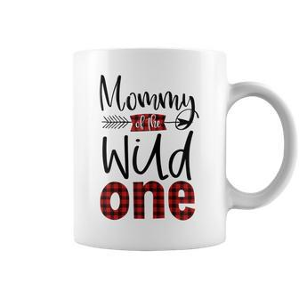 Womens Mommy Of The Wild One Buffalo Plaid Lumberjack 1St Birthday Coffee Mug - Seseable