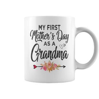 Womens My First Mothers Day As A Grandma Mothers Day 2023 Women Coffee Mug | Mazezy