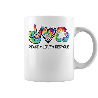 Womens Peace Love Earth Day Tie Dye Hippie Funny Kids Women Love Coffee Mug | Mazezy