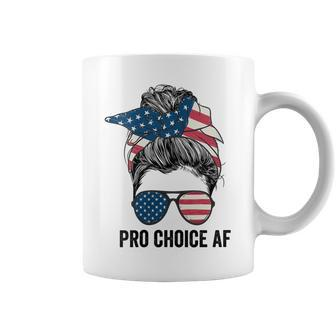 Womens Pro Choice Af Reproductive Rights - Messy Bun Us Flag Coffee Mug - Thegiftio UK