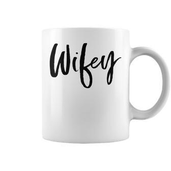 Womens Wifey Just Married Coffee Mug | Mazezy