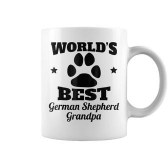 Worlds Best German Shepherd Grandpa Dog Lover Gift For Mens Coffee Mug | Mazezy