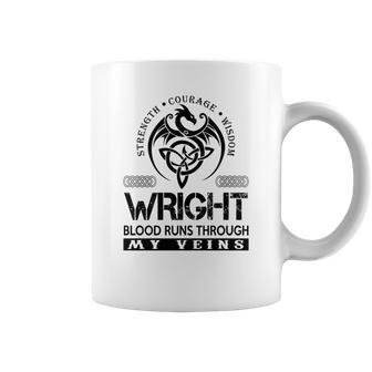 Wright Blood Runs Through My Veins Coffee Mug - Seseable