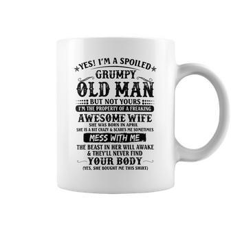 Yes Im A Spoiled Grumpy Old Man Of A Freaking Awesome Wife Coffee Mug | Mazezy