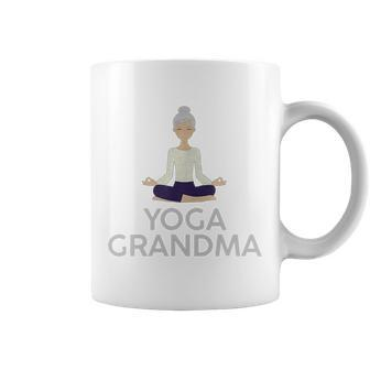 Yoga Grandma - Cool Meditating Grandmother T Shirt Coffee Mug - Thegiftio UK