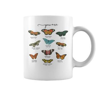 You Are Beautiful Bible Verse Religious Christian Butterfly Coffee Mug | Mazezy