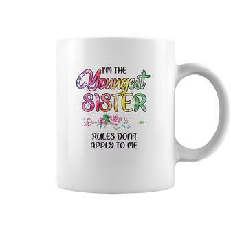 Youngest Sister Rules Matching Sibling Little Sister Coffee Mug - Thegiftio UK