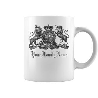 Your Family Name Customizable Crest Coffee Mug - Seseable