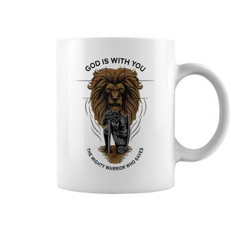 Zephaniah 317 Christian Gifts Men Dad Husband Jesus Lion Coffee Mug - Seseable
