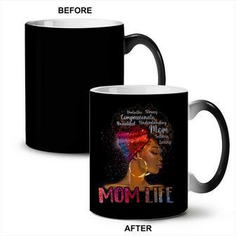 Black Woman Dope Mom Life African American Mothers Day Coffee Color Changing Mug | Mazezy