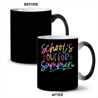 Last Day Of School Schools Out For Summer Teacher Tie Dye Coffee Color Changing Mug | Mazezy