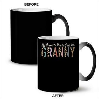 My Favorite People Call Me Granny Gifts Leopard Mothers Day Coffee Color Changing Mug | Mazezy CA