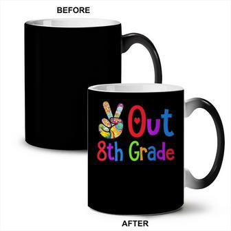 Peace Out 8Th Grade Last Day Of School Eighth Grade Grad Coffee Color Changing Mug | Mazezy
