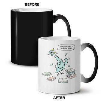 Teacher Library Read Mo Books Pigeon Reading Library Coffee Color Changing Mug | Mazezy