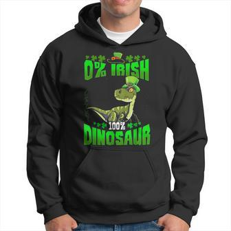 0 Irish 100 Dinosaur T-Rex Leprechaun St Patricks Day Hoodie - Seseable