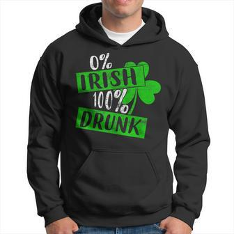 0 Irish 100 Drunk St Patrick Day Lucky Beer Lover Hoodie - Seseable