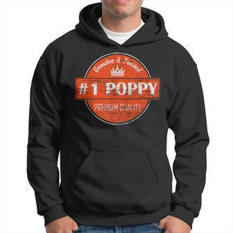 1 Poppy Men Number One Dad Grandpa Fathers Day Gifts Gift For Mens Hoodie | Mazezy
