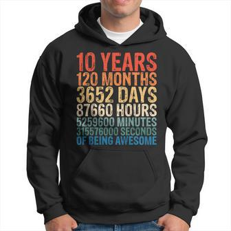 10 Years Old 10Th Birthday 120 Months Hoodie | Mazezy
