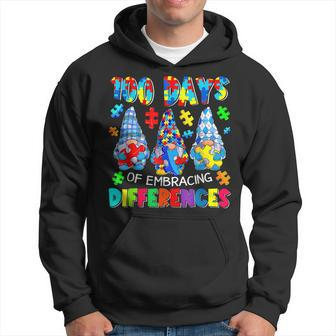 100 Days Of Embracing Differences Autism Awareness Gnomes Hoodie - Seseable