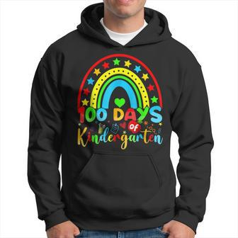 100 Days Of Kindergarten Teacher 100 Days Smarter Rainbow V2 Hoodie - Seseable