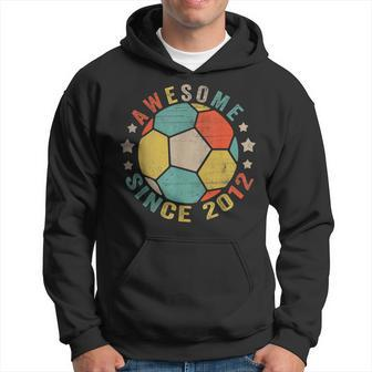 11 Year Old Awesome Since 2012 11Th Birthday Soccer Player Hoodie - Thegiftio UK