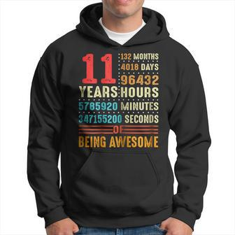 11 Years Old 11Th Birthday Vintage Retro T Shirt 132 Months Hoodie | Mazezy
