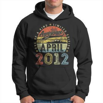 11Th Birthday Gift Awesome Since April 2012 11 Year Old Hoodie | Mazezy