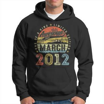 11Th Birthday Gift Awesome Since March 2012 11 Year Old Hoodie | Mazezy