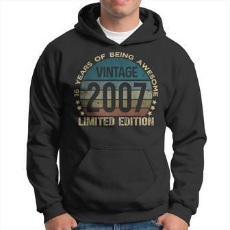 16Th Birthday 16 Year Old Limited Edition Gifts Vintage 2007 Hoodie | Mazezy