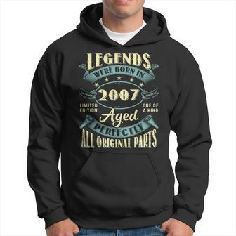16Th Birthday Gifts Vintage Legends Born In 2007 16 Year Old Hoodie | Mazezy