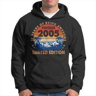 18 Years Old Vintage 2005 Limited Edition 18Th Birthday Gift V5 Hoodie - Thegiftio UK