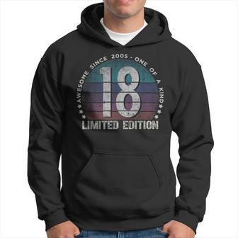 18Th Birthday 18 Year Old Gifts Vintage 2005 Limited Edition Hoodie - Thegiftio UK