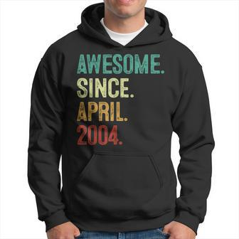 19 Years Old Awesome Since April 2004 19Th Birthday Hoodie | Mazezy