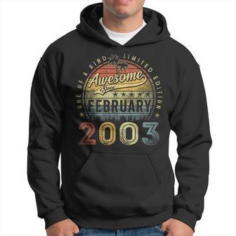 20Th Birthday Gift Awesome Since February 2003 20 Year Old Hoodie | Mazezy