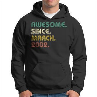 21 Years Old Gifts Legend Since March 2002 21St Birthday Hoodie - Seseable