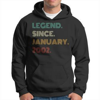21 Years Old Legend Since January 2002 21St Birthday Hoodie | Mazezy