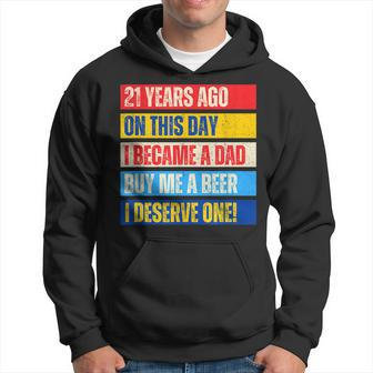 21St Birthday Son Daughter Dad Father 21 Years Needs A Beer Gift For Mens Hoodie | Mazezy