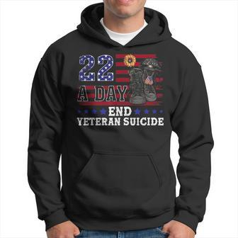 22 A Day Take Their Lives End Veteran Suicide Supporter Hoodie | Mazezy