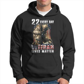 22 Every Day Veteran Lives Matter Military Suicide Awareness Hoodie | Mazezy