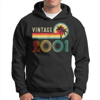 22 Year Old Gifts Vintage Born In 2001 22Nd Birthday Retro Men Hoodie Graphic Print Hooded Sweatshirt - Seseable