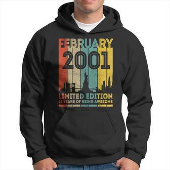 22 Years Old Gifts Vintage February 2001 22Nd Birthday Hoodie - Seseable